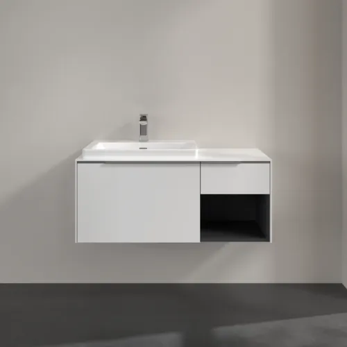 Obrázek VILLEROY BOCH Subway 3.0 Vanity unit, s osvětlením, 2 výsuvy, 1001 x 423 x 516 mm, čistě bílá / čistě bílá #C572L0VF