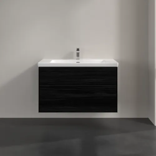 Bild von VILLEROY BOCH Subway 3.0 Waschbeckenunterschrank, 2 Auszüge, 973 x 576 x 478 mm, Black Oak #C57001AB