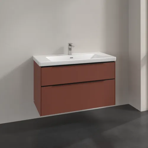 Bild von VILLEROY BOCH Subway 3.0 Waschbeckenunterschrank, 2 Auszüge, 973 x 576 x 478 mm, Wine Red #C57001AH