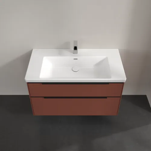 Bild von VILLEROY BOCH Subway 3.0 Waschbeckenunterschrank, 2 Auszüge, 973 x 576 x 478 mm, Wine Red #C57001AH