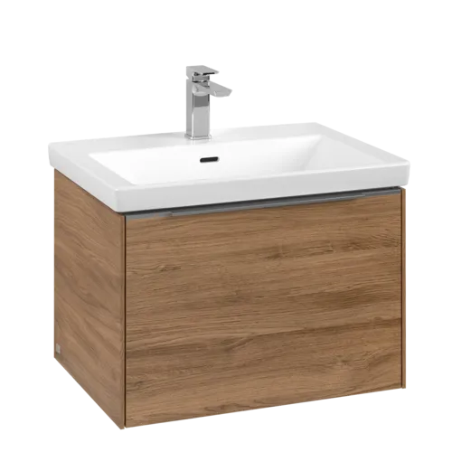 Bild von VILLEROY BOCH Subway 3.0 Waschbeckenunterschrank, mit Beleuchtung, 1 Auszug, 622 x 429 x 478 mm, Kansas Oak #C575L0RH