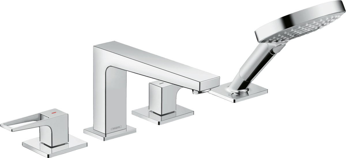 Bild von HANSGROHE Metropol 4-Loch Wannenrandarmatur mit Bügelgriffen für Secuflex #74552000 - Chrom