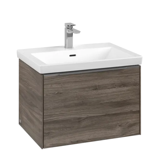 Bild von VILLEROY BOCH Subway 3.0 Waschbeckenunterschrank, mit Beleuchtung, 1 Auszug, 622 x 429 x 478 mm, Stone Oak #C575L0RK