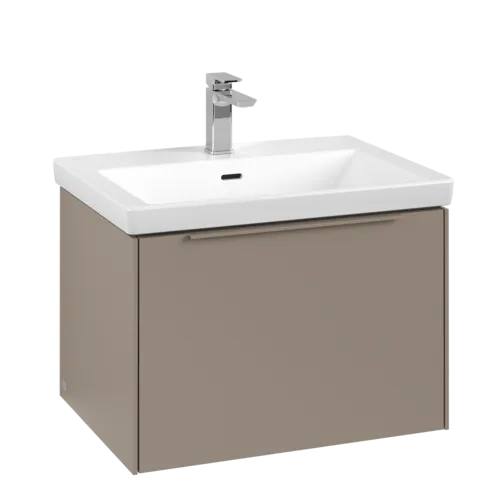 Bild von VILLEROY BOCH Subway 3.0 Waschbeckenunterschrank, mit Beleuchtung, 1 Auszug, 622 x 429 x 478 mm, Taupe #C575L2VM