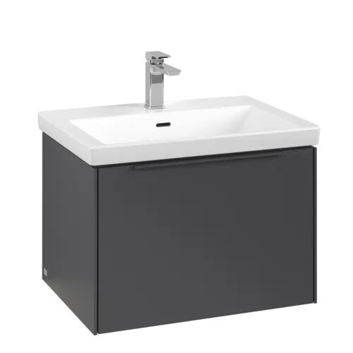 Bild von VILLEROY BOCH Subway 3.0 Waschbeckenunterschrank, mit Beleuchtung, 1 Auszug, 622 x 429 x 478 mm, Graphite #C575L2VR