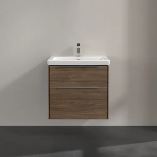 Bild von VILLEROY BOCH Subway 3.0 Waschbeckenunterschrank, mit Beleuchtung, 2 Auszüge, 622 x 576 x 478 mm, Arizona Oak #C576L0VH