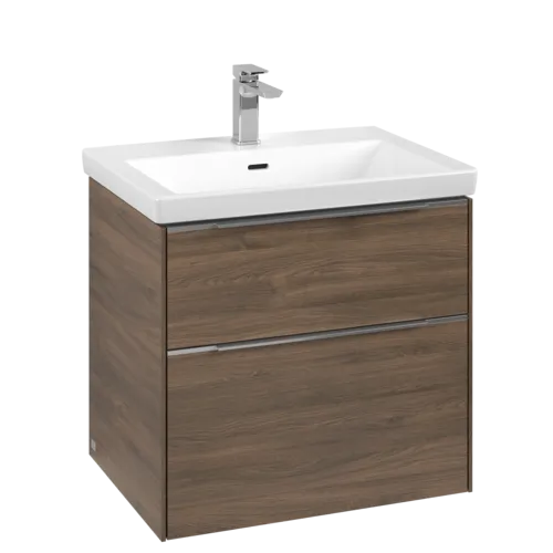 Bild von VILLEROY BOCH Subway 3.0 Waschbeckenunterschrank, mit Beleuchtung, 2 Auszüge, 622 x 576 x 478 mm, Arizona Oak #C576L0VH