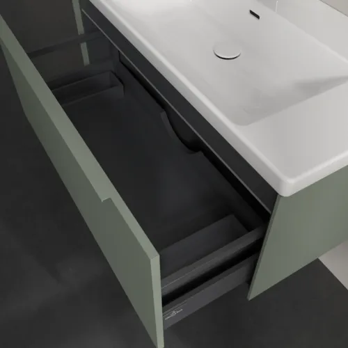 Bild von VILLEROY BOCH Subway 3.0 Waschbeckenunterschrank, mit Beleuchtung, 1 Auszug, 973 x 429 x 478 mm, Soft Green #C569L2AF