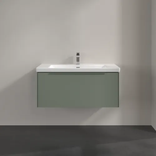 Bild von VILLEROY BOCH Subway 3.0 Waschbeckenunterschrank, mit Beleuchtung, 1 Auszug, 973 x 429 x 478 mm, Soft Green #C569L2AF
