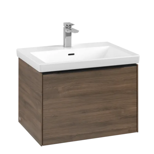 Bild von VILLEROY BOCH Subway 3.0 Waschbeckenunterschrank, mit Beleuchtung, 1 Auszug, 622 x 429 x 478 mm, Arizona Oak #C575L1VH