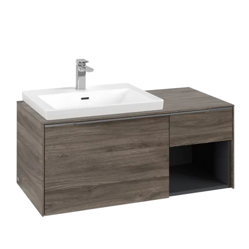 Bild von VILLEROY BOCH Subway 3.0 Waschbeckenunterschrank, mit Beleuchtung, 2 Auszüge, 1001 x 423 x 516 mm, Stone Oak / Stone Oak #C572L0RK