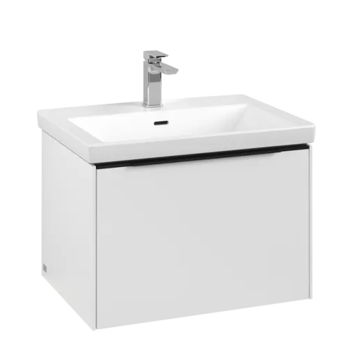 Bild von VILLEROY BOCH Subway 3.0 Waschbeckenunterschrank, mit Beleuchtung, 1 Auszug, 622 x 429 x 478 mm, Pure White #C575L1VF