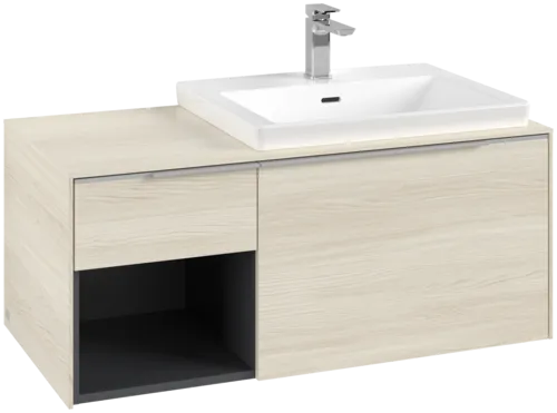 Bild von VILLEROY BOCH Subway 3.0 Waschbeckenunterschrank, 2 Auszüge, 1001 x 423 x 516 mm, White Oak / White Oak #C57100AA