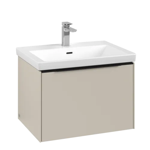 Bild von VILLEROY BOCH Subway 3.0 Waschbeckenunterschrank, mit Beleuchtung, 1 Auszug, 622 x 429 x 478 mm, Cashmere Grey #C575L1VN