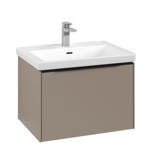 Bild von VILLEROY BOCH Subway 3.0 Waschbeckenunterschrank, mit Beleuchtung, 1 Auszug, 622 x 429 x 478 mm, Taupe #C575L1VM