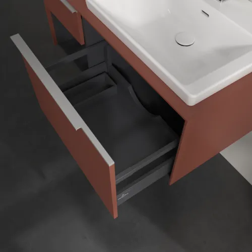 Bild von VILLEROY BOCH Subway 3.0 Waschbeckenunterschrank, 2 Auszüge, 1001 x 423 x 516 mm, Wine Red / Wine Red #C57100AH