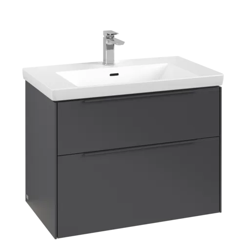 Bild von VILLEROY BOCH Subway 3.0 Waschbeckenunterschrank, mit Beleuchtung, 2 Auszüge, 772 x 576 x 478 mm, Graphite #C574L2VR