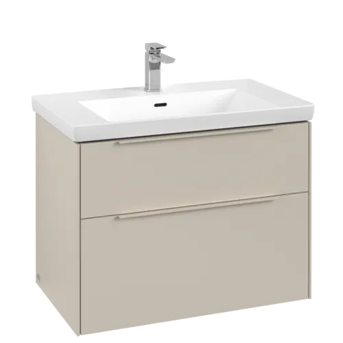 Bild von VILLEROY BOCH Subway 3.0 Waschbeckenunterschrank, mit Beleuchtung, 2 Auszüge, 772 x 576 x 478 mm, Cashmere Grey #C574L2VN