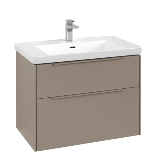Bild von VILLEROY BOCH Subway 3.0 Waschbeckenunterschrank, mit Beleuchtung, 2 Auszüge, 772 x 576 x 478 mm, Taupe #C574L2VM