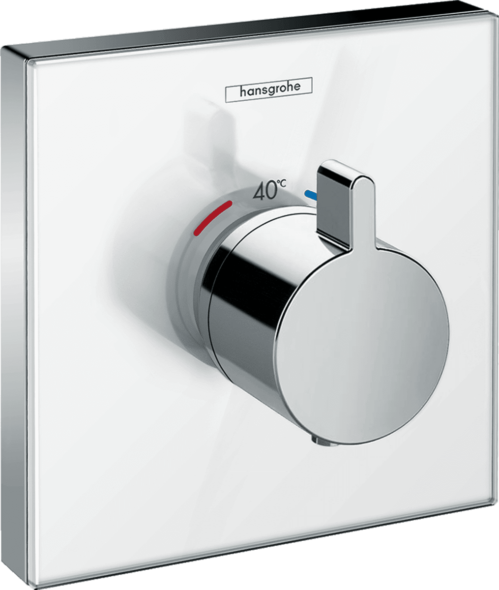 Bild von HANSGROHE ShowerSelect Glas Thermostat HighFlow Unterputz #15734400 - Weiß/Chrom