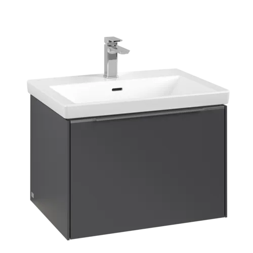 Bild von VILLEROY BOCH Subway 3.0 Waschbeckenunterschrank, mit Beleuchtung, 1 Auszug, 622 x 429 x 478 mm, Graphite #C575L0VR