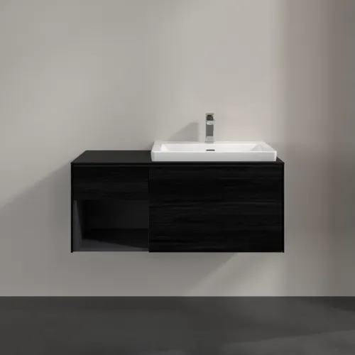 Obrázek VILLEROY BOCH Subway 3.0 Vanity unit, 2 výsuvy, 1001 x 423 x 516 mm, černý dub / černý dub #C57101AB