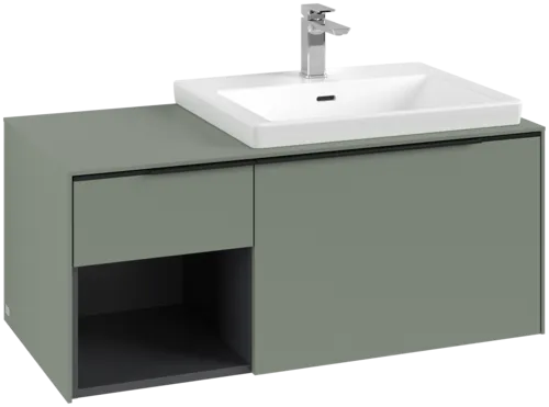 Bild von VILLEROY BOCH Subway 3.0 Waschbeckenunterschrank, 2 Auszüge, 1001 x 423 x 516 mm, Soft Green / Soft Green #C57101AF