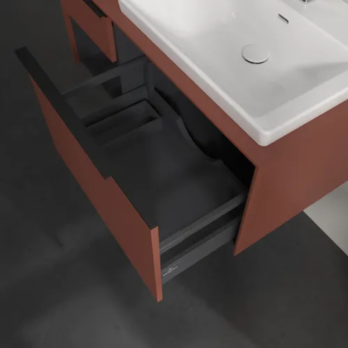 Bild von VILLEROY BOCH Subway 3.0 Waschbeckenunterschrank, 2 Auszüge, 1001 x 423 x 516 mm, Wine Red / Wine Red #C57101AH
