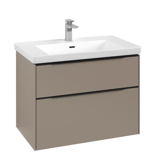 Bild von VILLEROY BOCH Subway 3.0 Waschbeckenunterschrank, mit Beleuchtung, 2 Auszüge, 772 x 576 x 478 mm, Taupe #C574L1VM