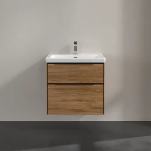 Bild von VILLEROY BOCH Subway 3.0 Waschbeckenunterschrank, 2 Auszüge, 622 x 576 x 478 mm, Kansas Oak #C57601RH