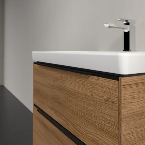 Bild von VILLEROY BOCH Subway 3.0 Waschbeckenunterschrank, 2 Auszüge, 622 x 576 x 478 mm, Kansas Oak #C57601RH