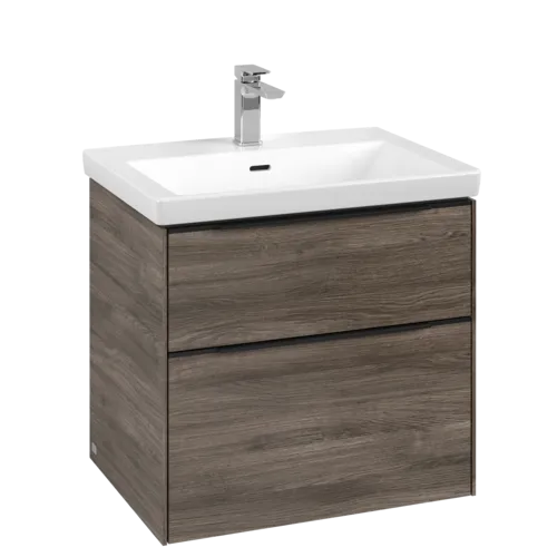 Bild von VILLEROY BOCH Subway 3.0 Waschbeckenunterschrank, 2 Auszüge, 622 x 576 x 478 mm, Stone Oak #C57601RK
