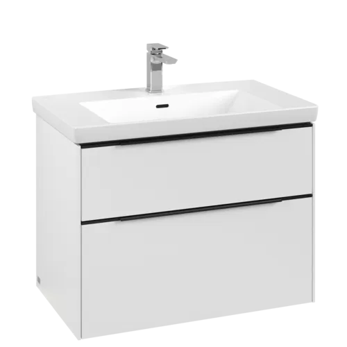 Bild von VILLEROY BOCH Subway 3.0 Waschbeckenunterschrank, mit Beleuchtung, 2 Auszüge, 772 x 576 x 478 mm, Pure White #C574L1VF
