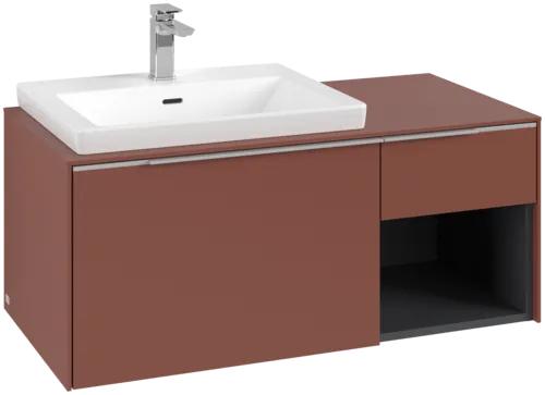 Bild von VILLEROY BOCH Subway 3.0 Waschbeckenunterschrank, 2 Auszüge, 1001 x 423 x 516 mm, Wine Red / Wine Red #C57200AH