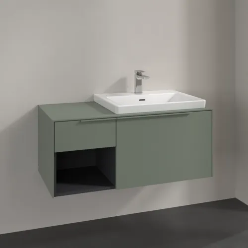 Bild von VILLEROY BOCH Subway 3.0 Waschbeckenunterschrank, 2 Auszüge, 1001 x 423 x 516 mm, Soft Green / Soft Green #C57102AF