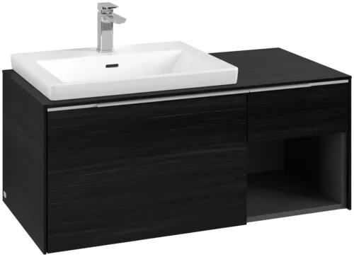 Bild von VILLEROY BOCH Subway 3.0 Waschbeckenunterschrank, 2 Auszüge, 1001 x 423 x 516 mm, Black Oak / Black Oak #C57200AB