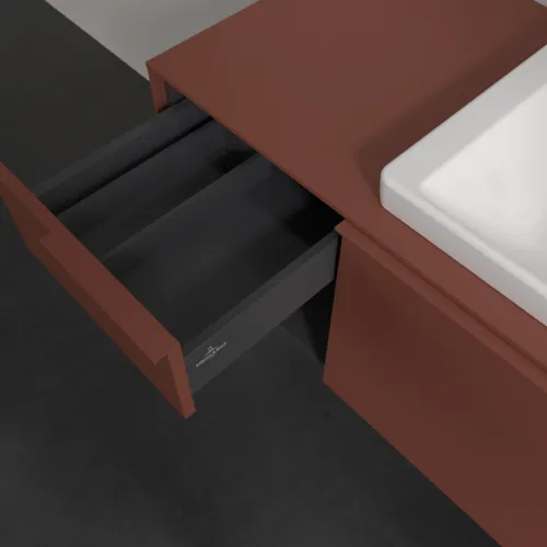 Bild von VILLEROY BOCH Subway 3.0 Waschbeckenunterschrank, 2 Auszüge, 1001 x 423 x 516 mm, Wine Red / Wine Red #C57102AH