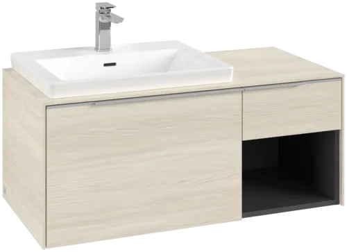Bild von VILLEROY BOCH Subway 3.0 Waschbeckenunterschrank, 2 Auszüge, 1001 x 423 x 516 mm, White Oak / White Oak #C57200AA