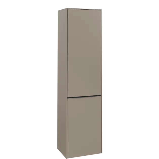 Obrázek VILLEROY BOCH Spížní skříň Subway 3.0, 1 dveře, 1 výklop na prádlo, 450 x 1710 x 362 mm, Taupe / Taupe #C59301VM