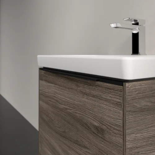Bild von VILLEROY BOCH Subway 3.0 Waschbeckenunterschrank, mit Beleuchtung, 1 Auszug, 523 x 429 x 448 mm, Stone Oak #C579L1RK