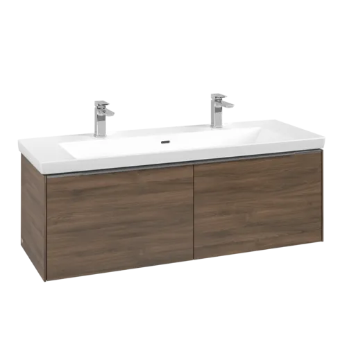Bild von VILLEROY BOCH Subway 3.0 Waschbeckenunterschrank, mit Beleuchtung, 2 Auszüge, 1272 x 429 x 478 mm, Arizona Oak #C601L0VH