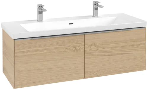 Bild von VILLEROY BOCH Subway 3.0 Waschbeckenunterschrank, mit Beleuchtung, 2 Auszüge, 1272 x 429 x 478 mm, Nordic Oak #C601L0VJ