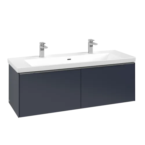 Bild von VILLEROY BOCH Subway 3.0 Waschbeckenunterschrank, mit Beleuchtung, 2 Auszüge, 1272 x 429 x 478 mm, Marine Blue #C601L0VQ