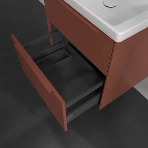 Bild von VILLEROY BOCH Subway 3.0 Waschbeckenunterschrank, 2 Auszüge, 572 x 576 x 478 mm, Wine Red #C57802AH