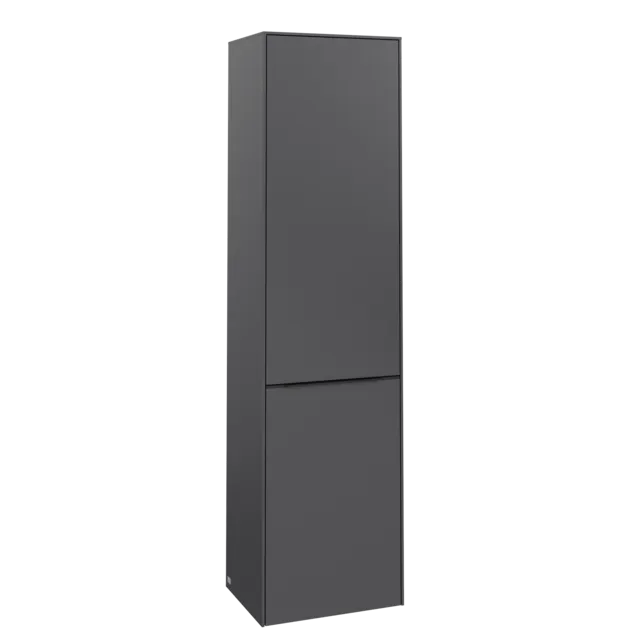 Bild von VILLEROY BOCH Subway 3.0 Hochschrank, 1 Tür, 1 Wäscheklappe, 450 x 1710 x 362 mm, Graphite / Graphite #C59201VR
