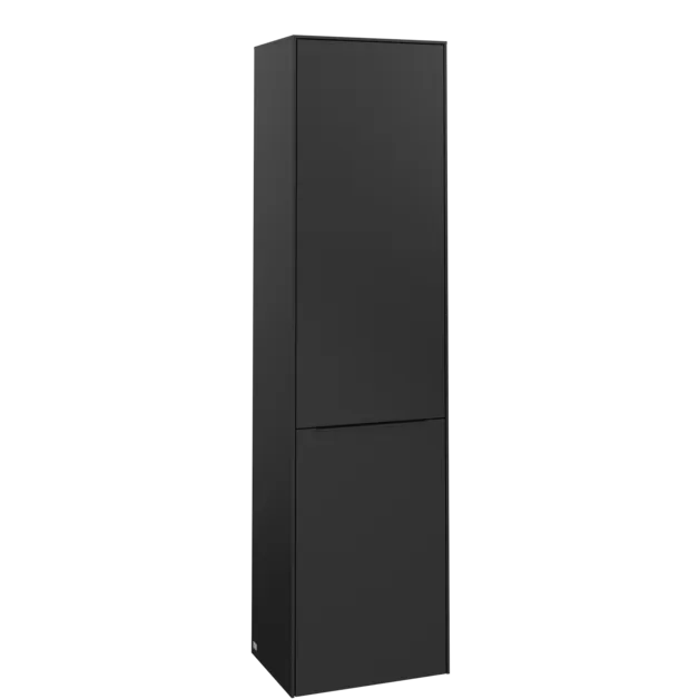 Bild von VILLEROY BOCH Subway 3.0 Hochschrank, 1 Tür, 1 Wäscheklappe, 450 x 1710 x 362 mm, Volcano Black / Volcano Black #C59201VL