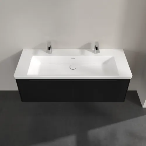 Bild von VILLEROY BOCH Subway 3.0 Waschbeckenunterschrank, 2 Auszüge, 1272 x 429 x 478 mm, Volcano Black #C60101VL