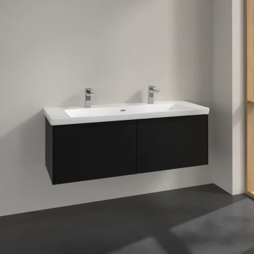 Bild von VILLEROY BOCH Subway 3.0 Waschbeckenunterschrank, 2 Auszüge, 1272 x 429 x 478 mm, Volcano Black #C60101VL