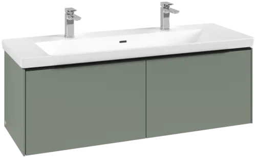 Bild von VILLEROY BOCH Subway 3.0 Waschbeckenunterschrank, mit Beleuchtung, 2 Auszüge, 1272 x 429 x 478 mm, Soft Green #C601L1AF
