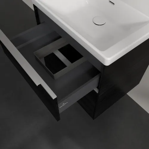 Bild von VILLEROY BOCH Subway 3.0 Waschbeckenunterschrank, 2 Auszüge, 572 x 576 x 478 mm, Black Oak #C57800AB